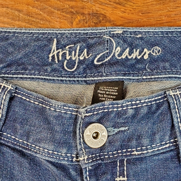 Ariya Jeans Womens Low Rise Curvy Boyfriend Dark W - Picture 4 of 6